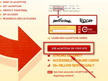 Кликните по кнопке USE reCAPTCHA ON YOUR SITE 